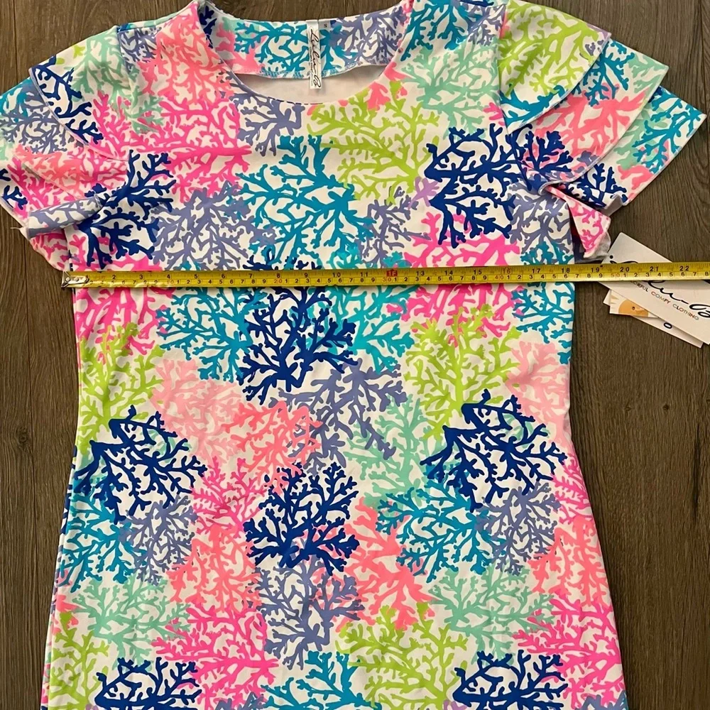 NWT Lulu B Coral Reef Print Shift Dress UPF 50 Plus Size Small new with tags​ - Picture 4 of 12